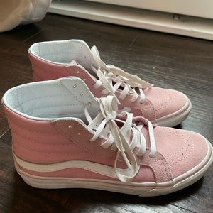 Women's Vans high tops suede pink. Size 7